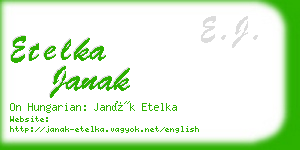 etelka janak business card